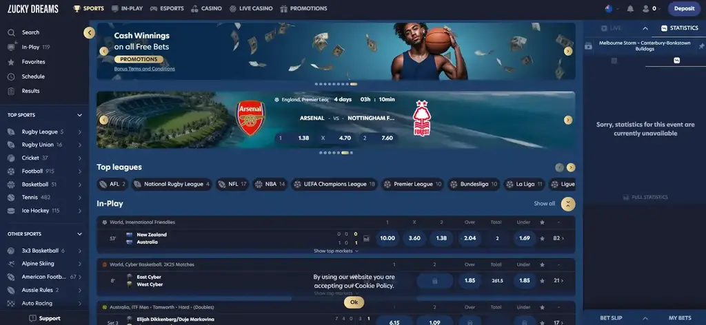 Sports at Lucky Ones Casino