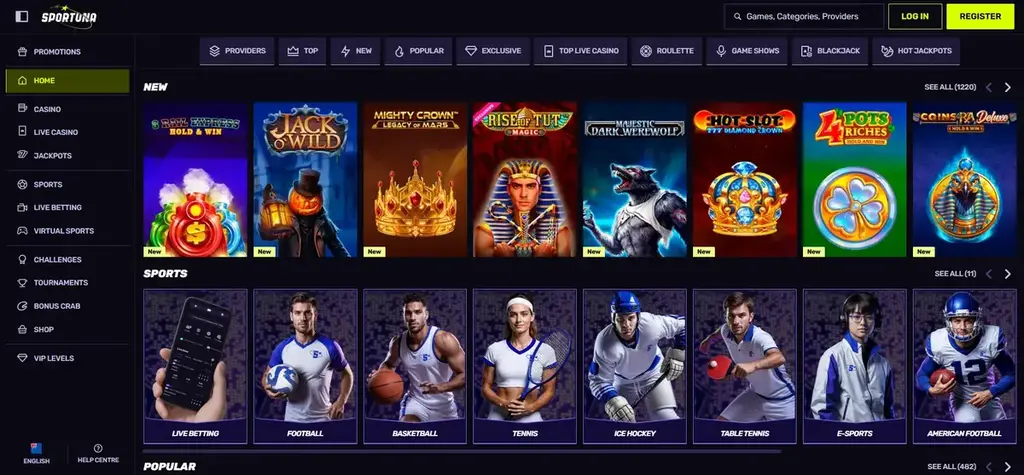 Sportuna New Zealand Home Page