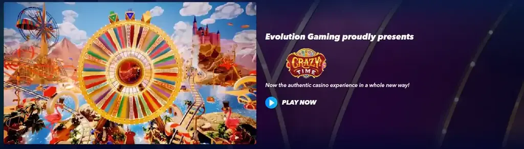 Supernopea Casino live casino with Crazy Time by Evolution