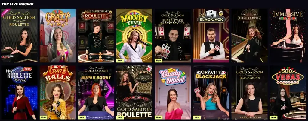 Top Live Casino Games at Sportuna Casino New Zealand