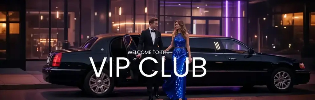 Trybet Casino VIP Club with luxury limousine and high roller couple