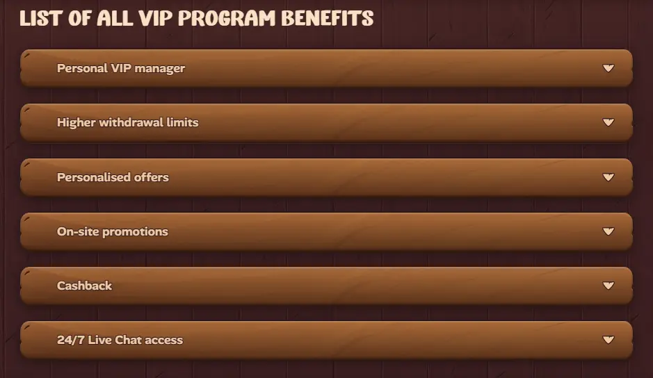 Roostino VIP program benefits including personal manager, cashback and higher withdrawal limits