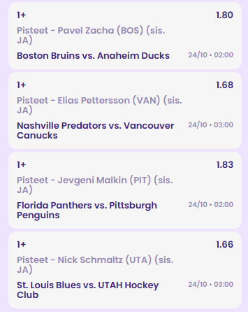 Vihis' Daily betting coupon (24-10-2025)