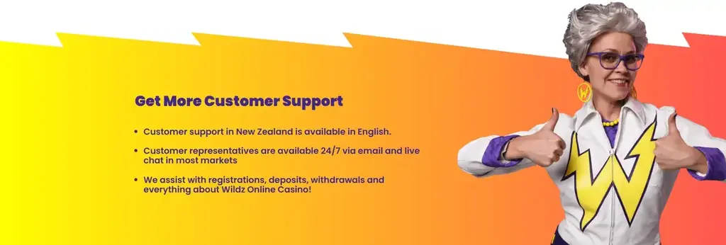 Customer Support at Wildz Casino