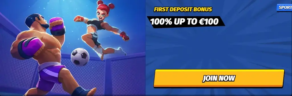 Big Clash sports betting welcome bonus with 100% match up to €100