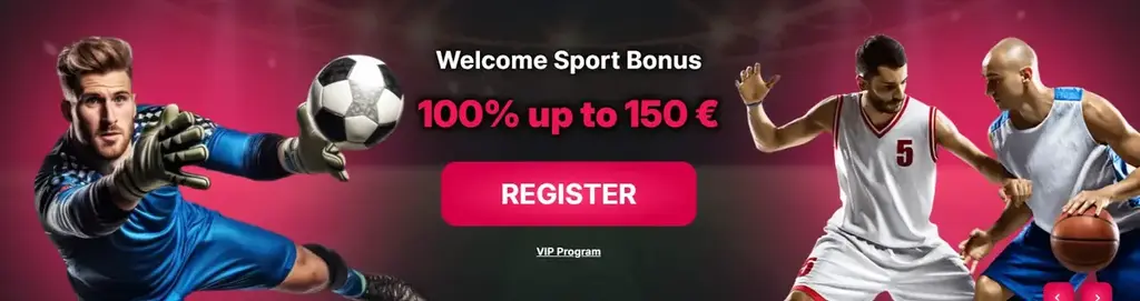 Win Cashino sports betting welcome bonus of 100% up to €150.