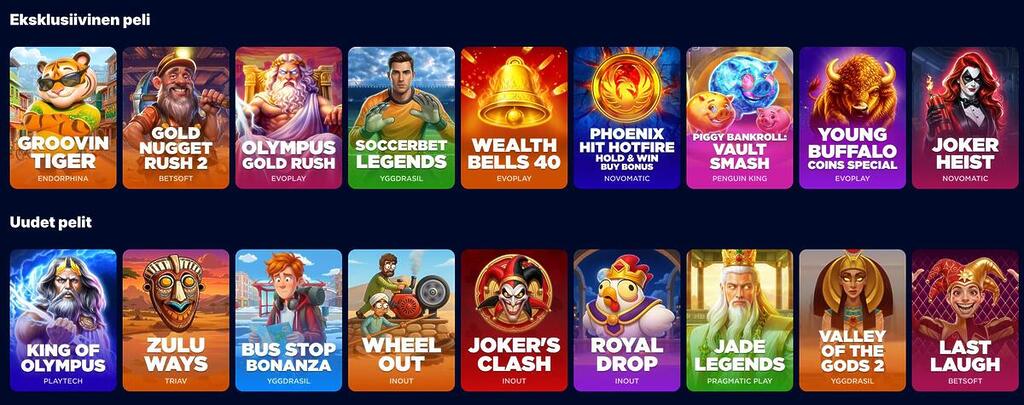 Andromedasino Casino pelivalikoima ja aulavaikutelma