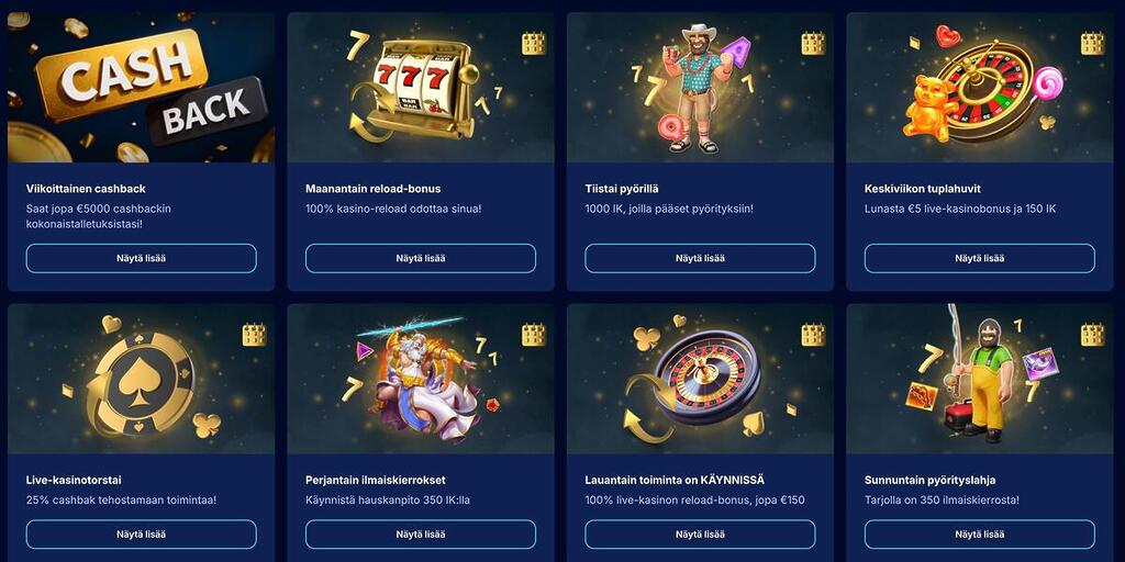 Andromedasino Casino kampanjat ja tarjoukset