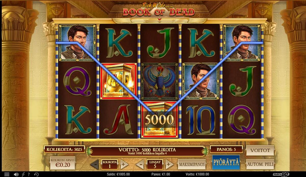 Book of Dead – Casumo (1000 EUR / 1 bet) | samasuunta