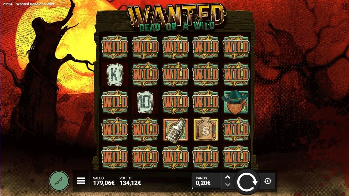 Wanted Dead Or A Wild slot machine online casino gambling big win