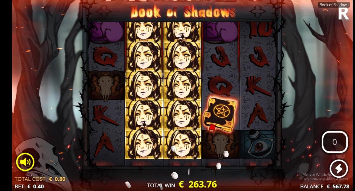 Book Of Shadows slot machine online casino gambling big win