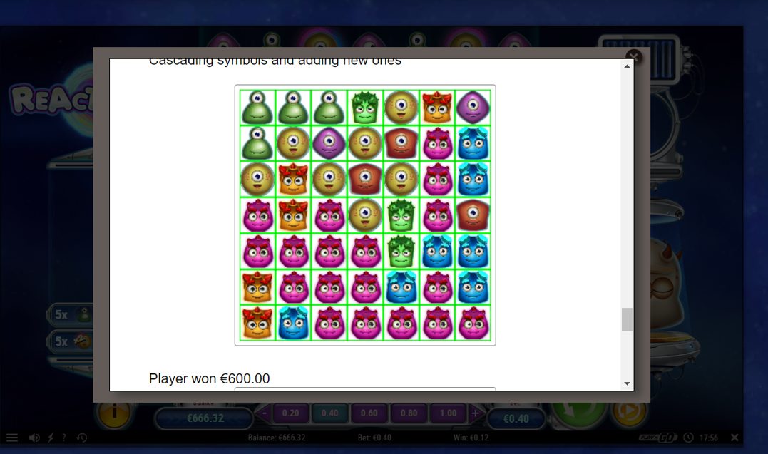 Reactoonz – Mr Green (600 eur / 0.40 bet) | Ihalaiska