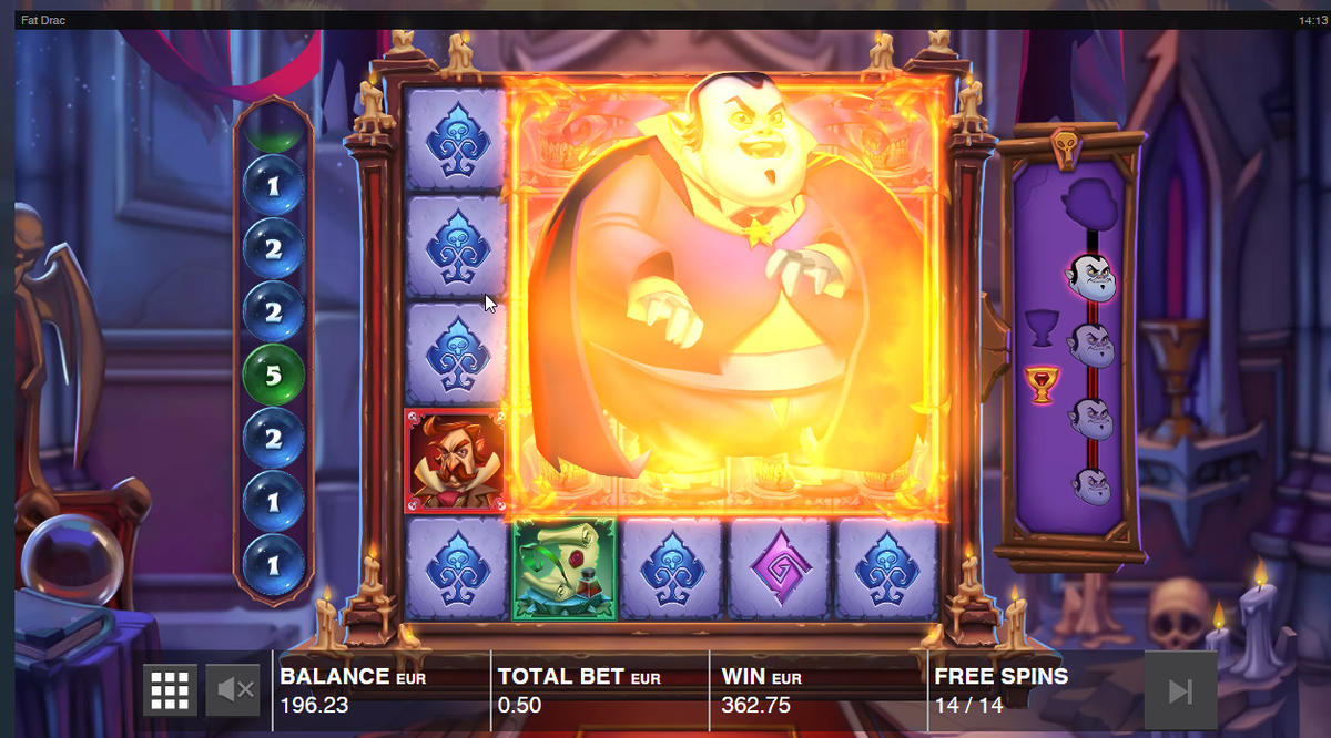 Fat Drac slot machine online casino gambling big win