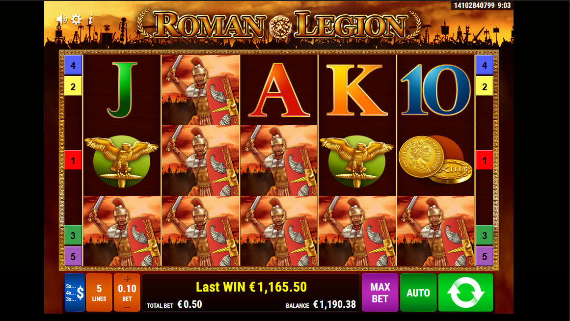 Roman Legion slot machine online casino gambling big win