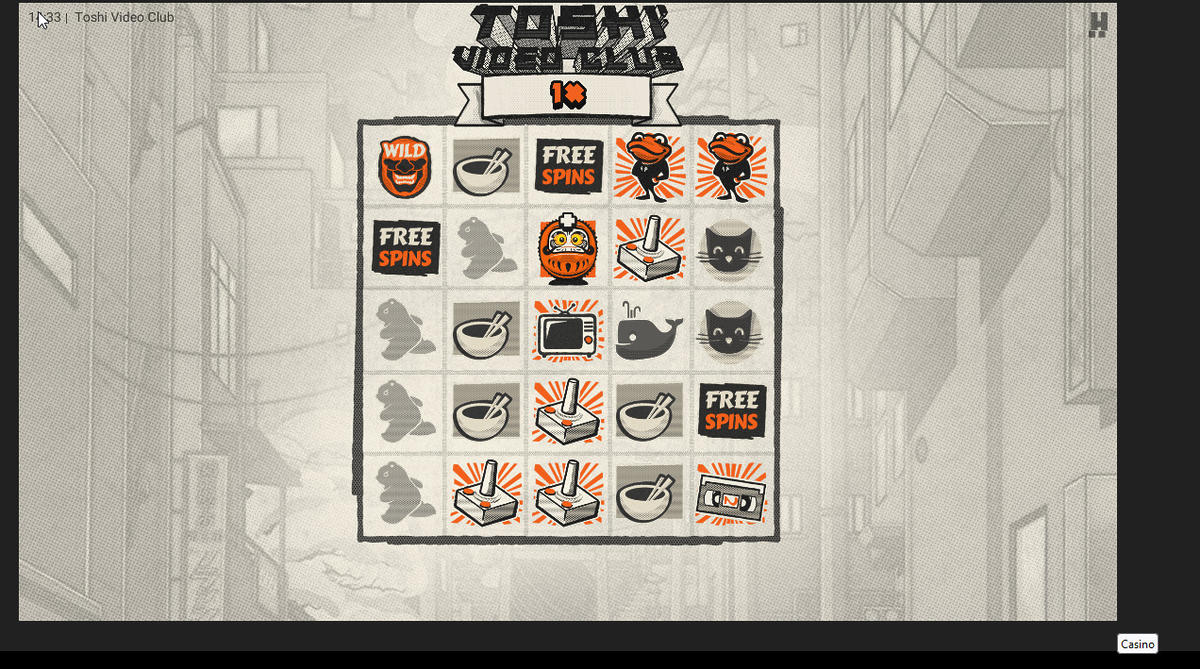 Toshi slot machine online casino gambling big win