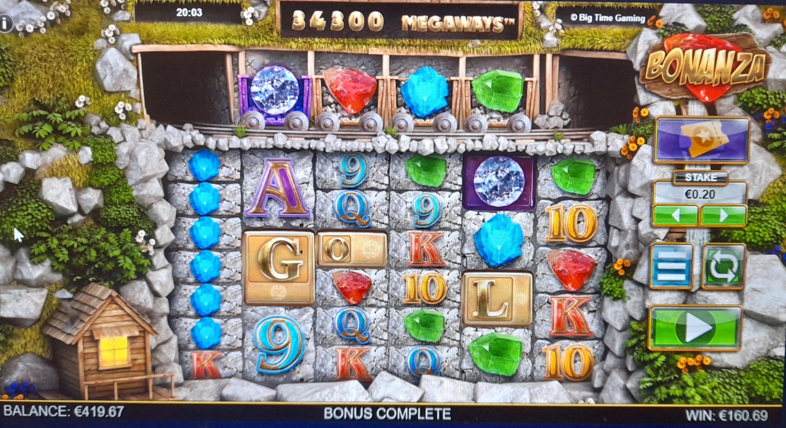 Bonanza Megaways – UltraCasino (160.69 eur / 0.20 bet) | juugeli1