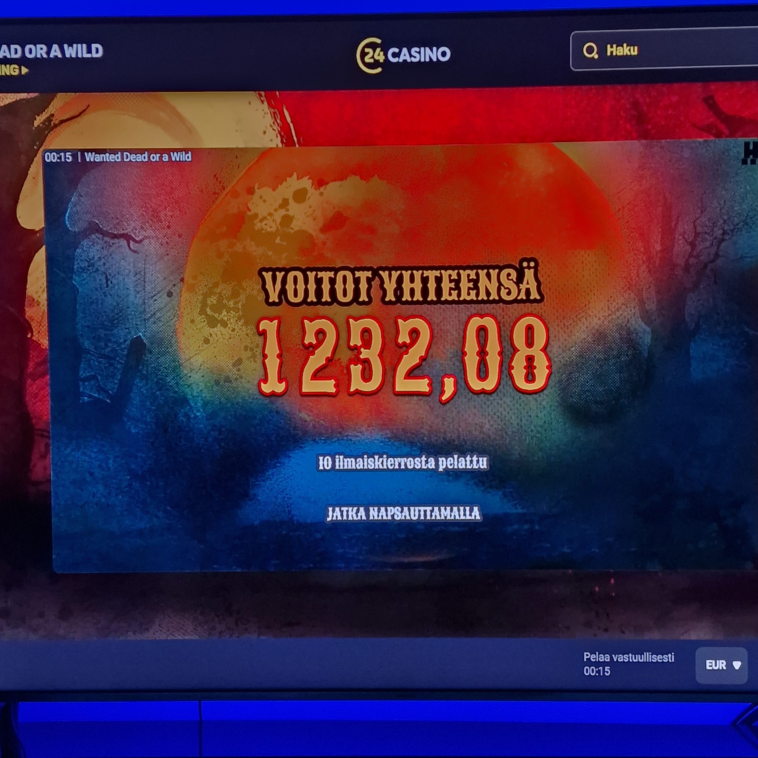 Wanted Dead or a Wild – Shotz (1232.08 eur / 0.8 bet) | Juusoo