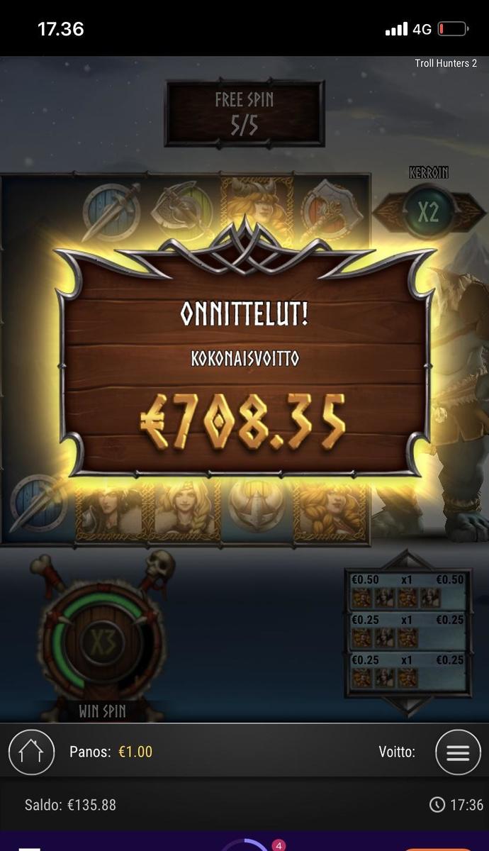 Troll Hunters 2 slot machine online casino gambling big win