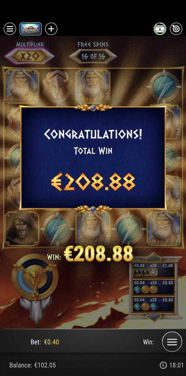 Rise Of Olympus slot machine online casino gambling big win