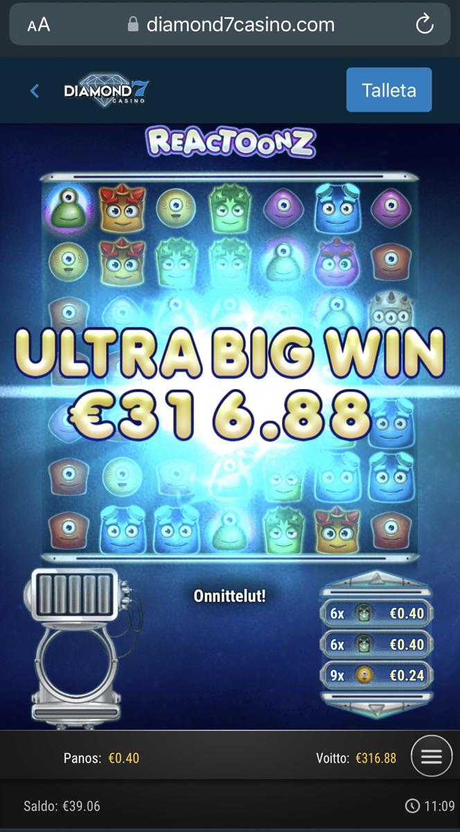 Reactoonz slot machine online casino gambling big win