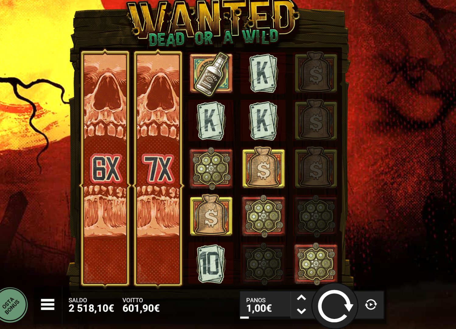 Wanted Dead or a Wild – NetBet (600 eur / 1 bet) | Ihalaiska
