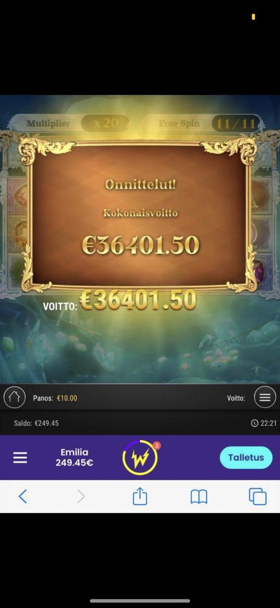 Frozen Gems - Wildz (36401 eur / 10 bet) | Emppu