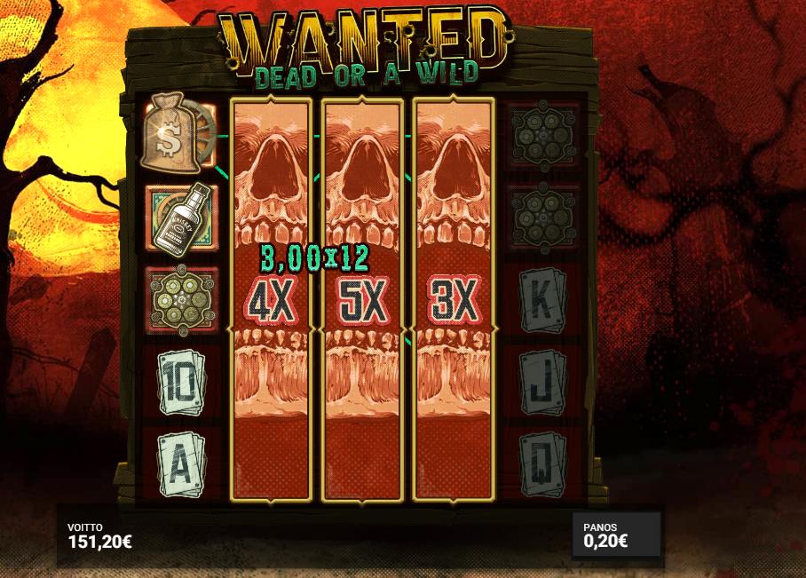 Wanted Dead or a Wild – NetBet (151.20 eur / 0.20 bet) | Ihalaiska