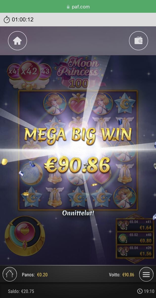 Moon Princess 100 slot machine online casino gambling big win