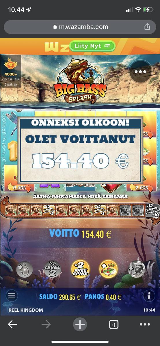 Big Bass Splash slot machine online casino gambling big win