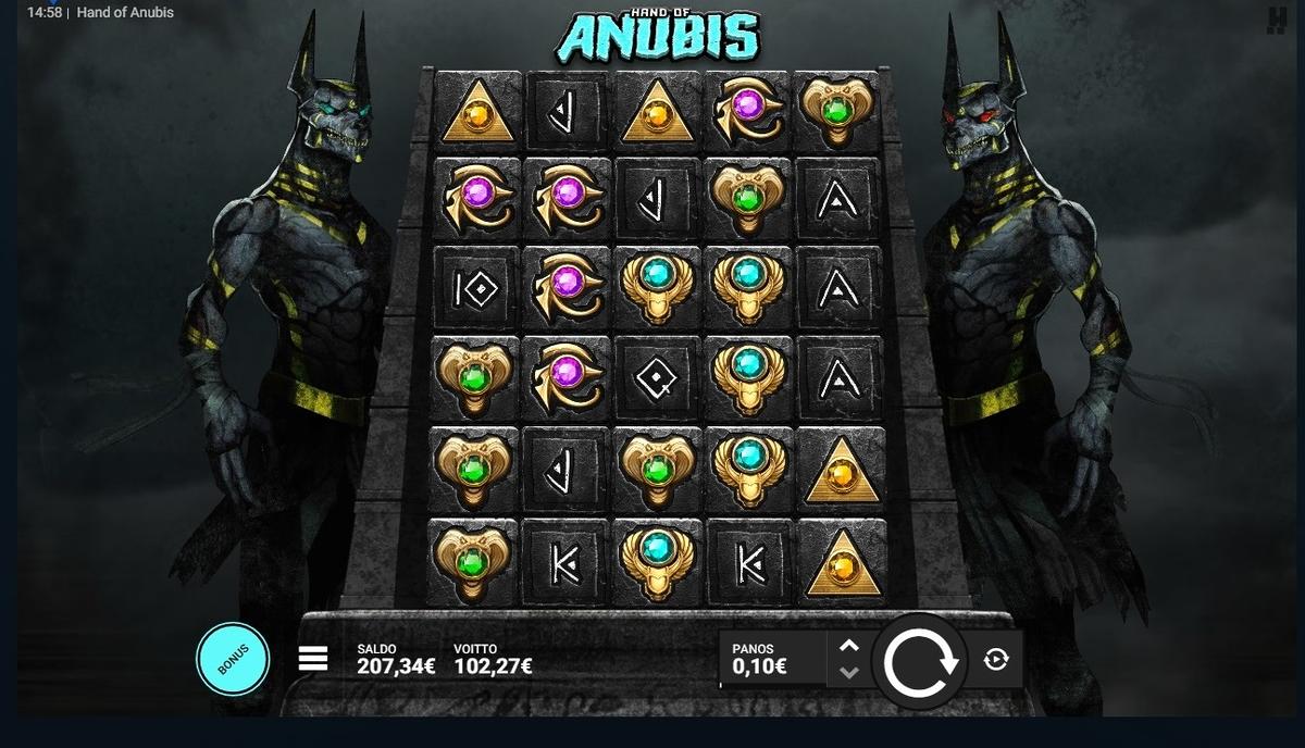 Hand Of Anubis slot machine online casino gambling big win