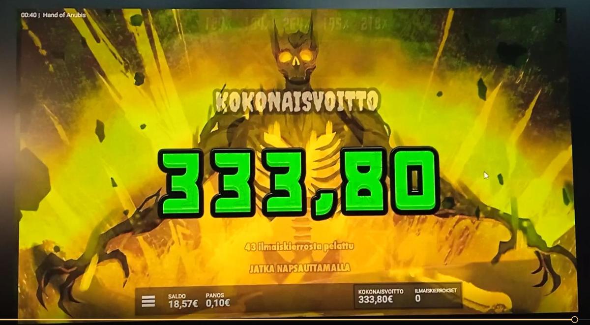 Hand Of Anubis slot machine online casino gambling big win