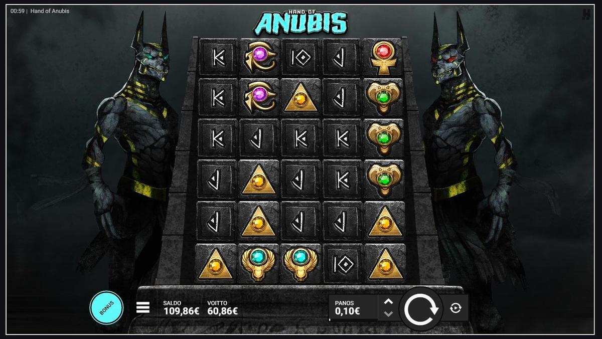 Hand Of Anubis slot machine online casino gambling big win