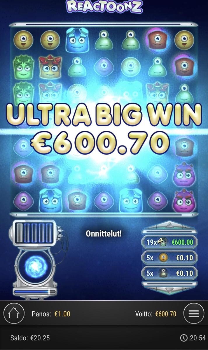 Reactoonz slot machine online casino gambling big win
