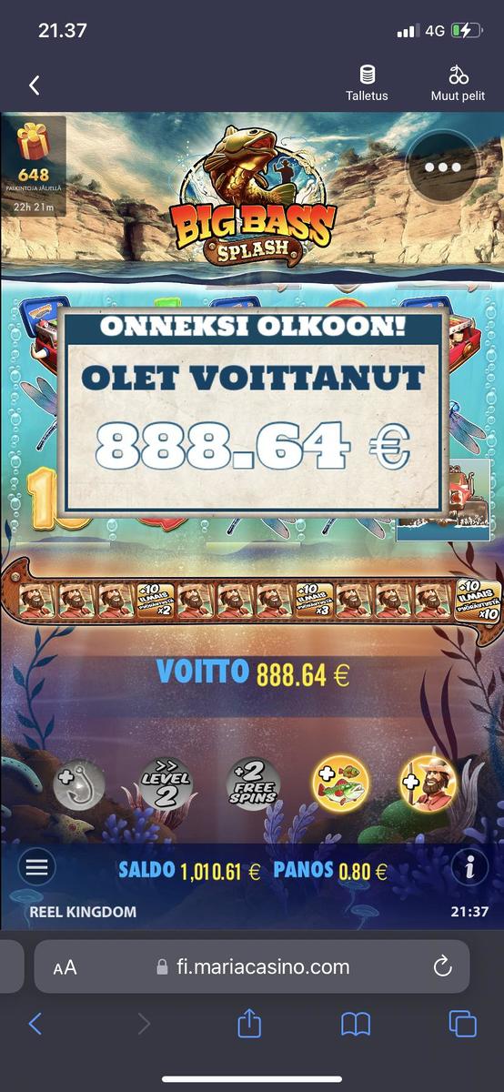 Big Bass Splash slot machine online casino gambling big win