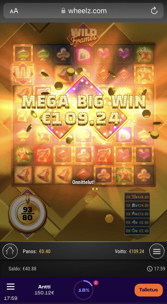 Wild Frames slot machine online casino gambling big win