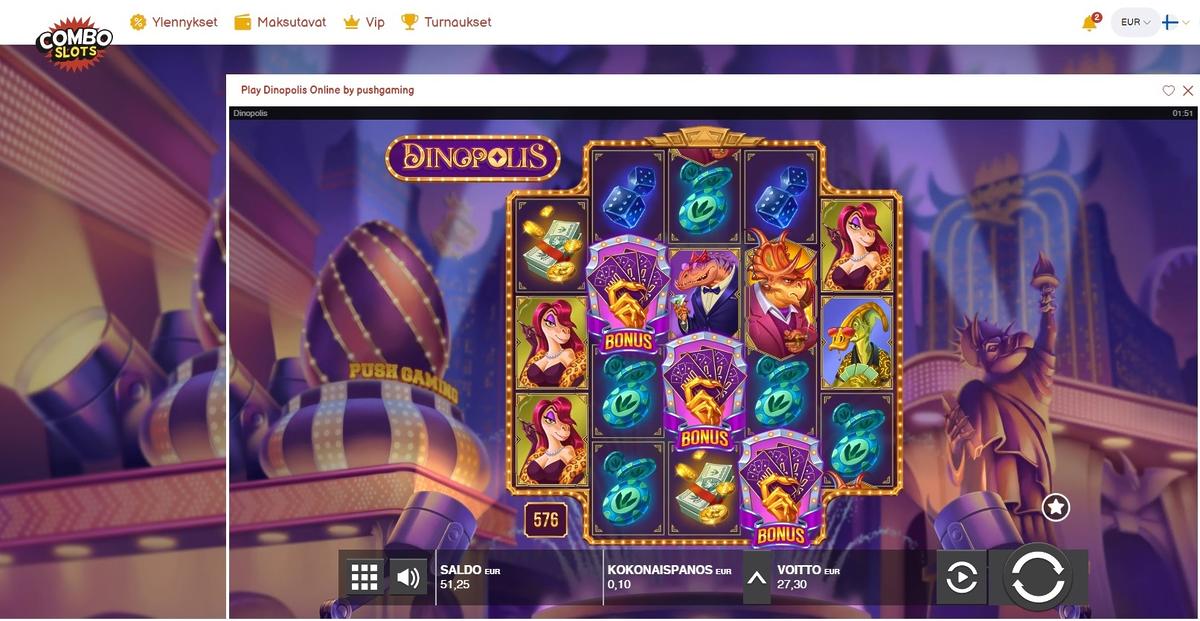 Dinopolis slot machine online casino gambling big win