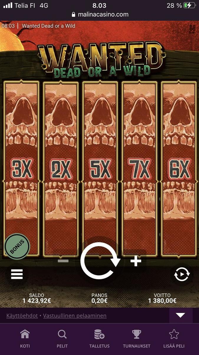 Wanted Dead Or A Wild slot machine online casino gambling big win