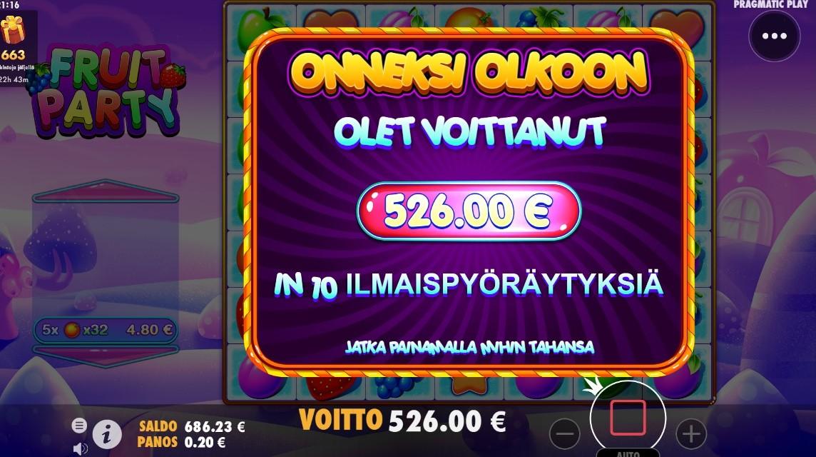 Fruit Party slot machine online casino gambling big win