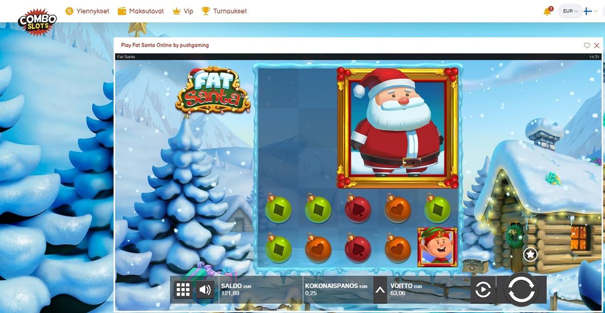 Fat Santa slot machine online casino gambling big win