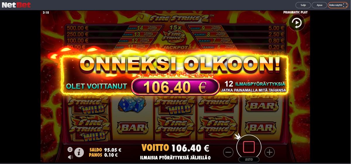 Fire Strike 2 slot machine online casino gambling big win