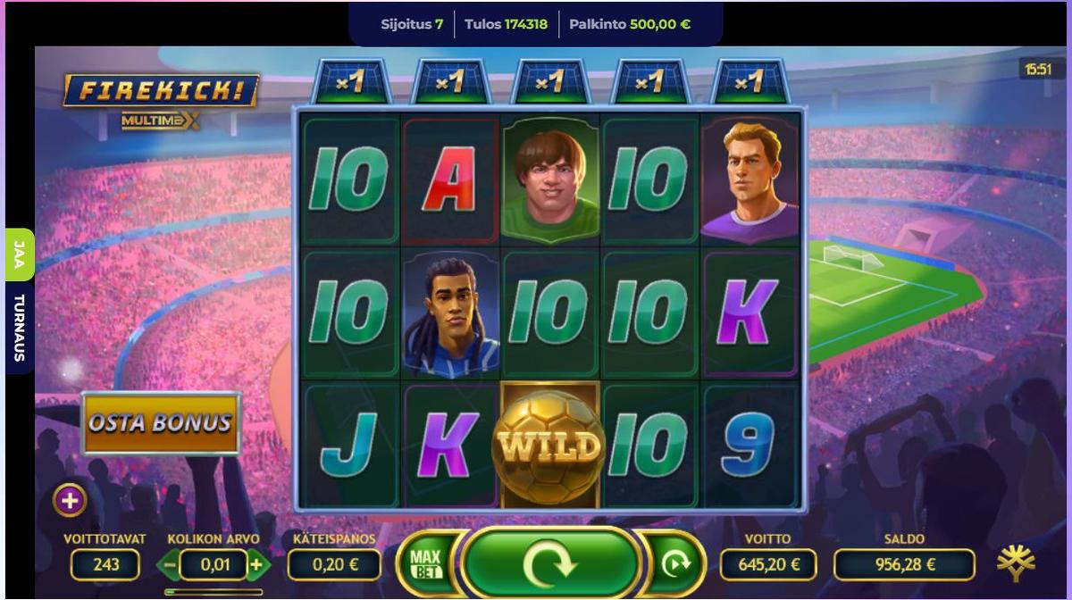 Firekick! Multimax slot machine online casino gambling big win
