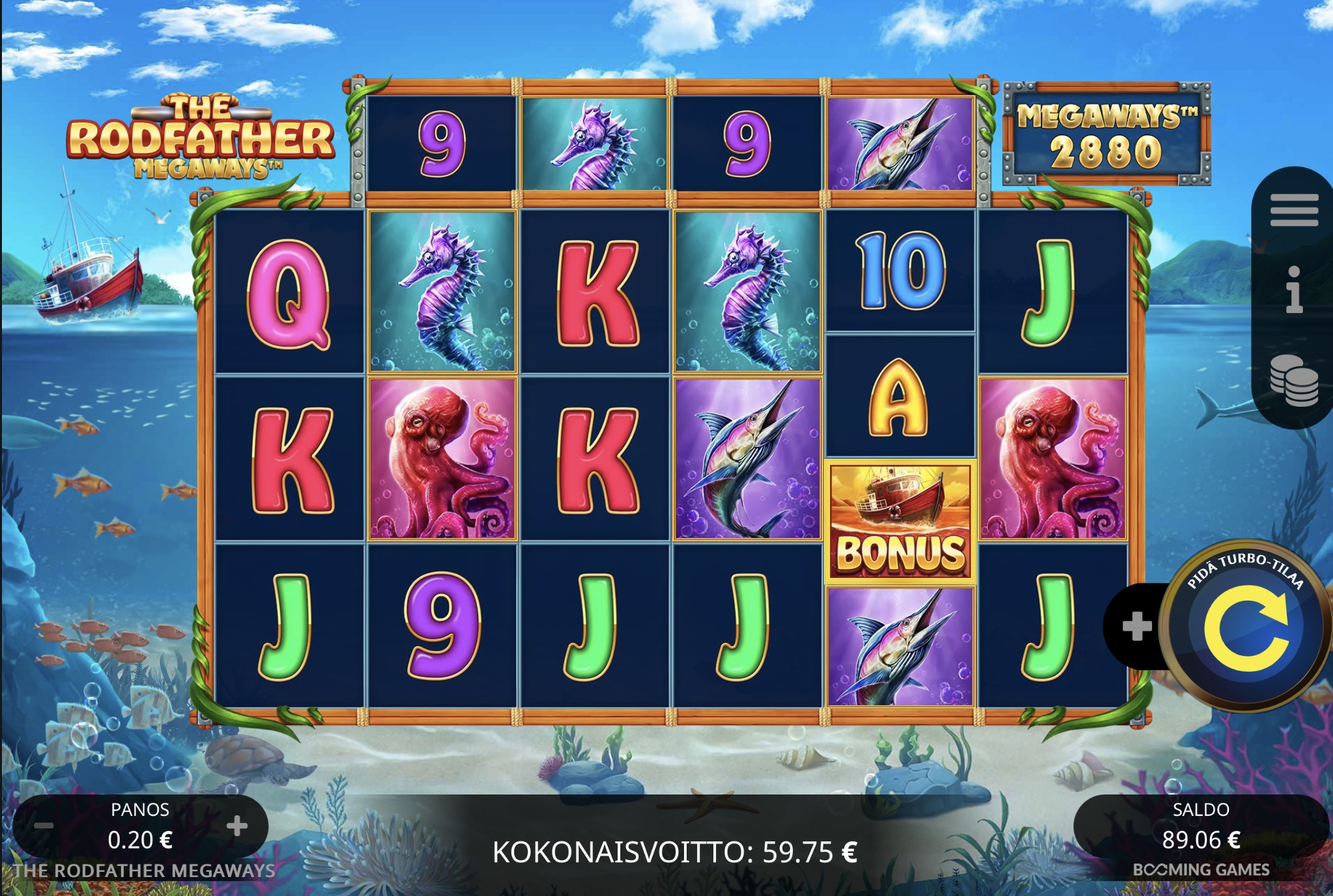 The Rodfather – Talismania (draft) (59.75 eur / 0.2 bet) | Norppa13