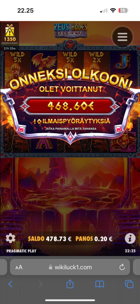Zeus vs Hades – Wiki Luck (468.60 eur / 0.20 bet) | punkerolollo