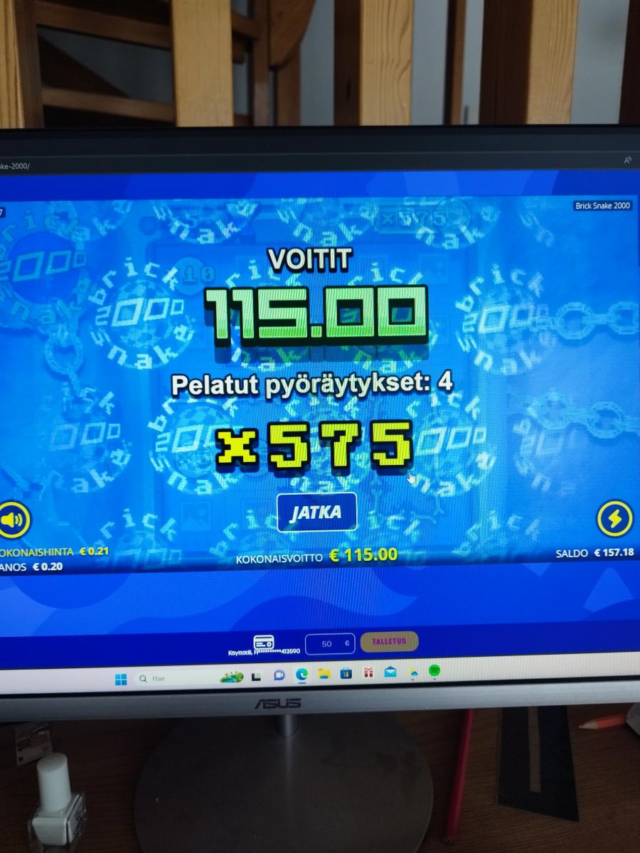 Brick snake 2000 – Caxino (115 eur / 0.20 bet) | Juicehase84