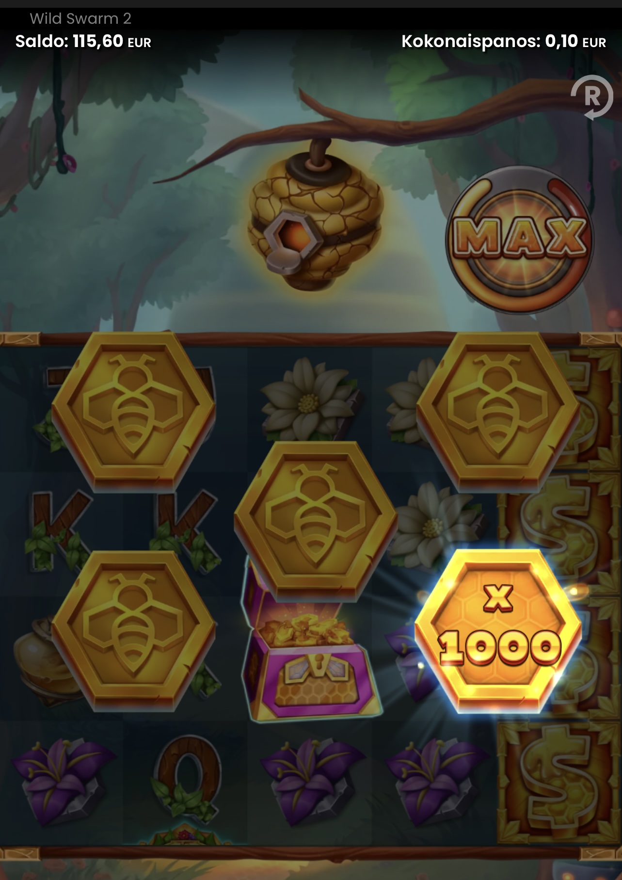 wild swarm 2 – Spinz (100 eur / 0.1 bet) | Tiinakir