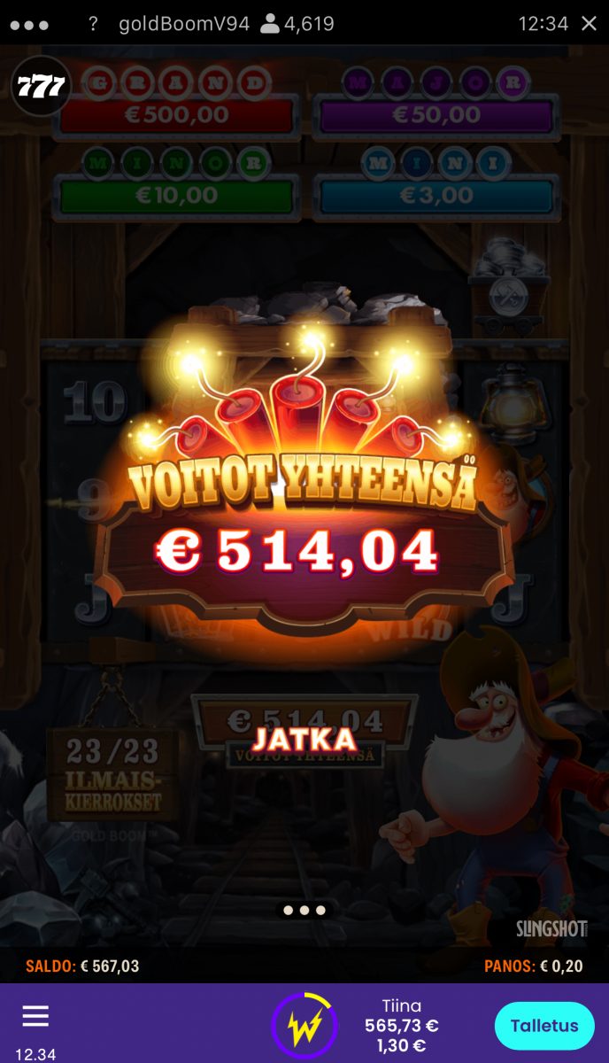 gold boom – Wildz (514.04 eur / 0.2 bet) | Tiinakir