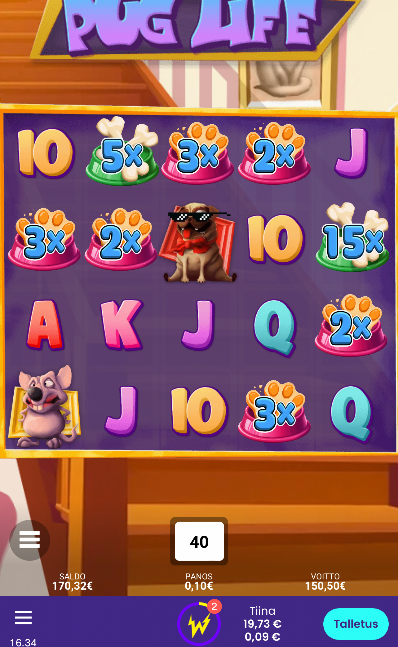 Pug Life – Wildz (150.5 eur / 0.1 bet) | Tiinakir
