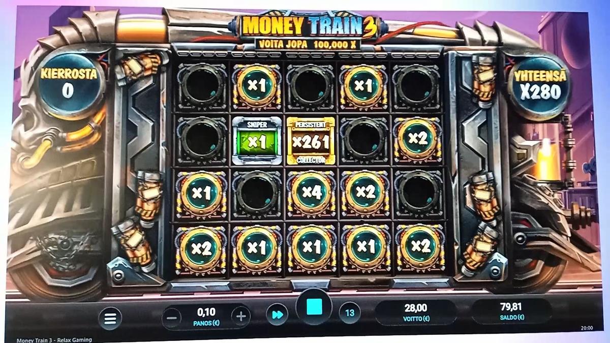 Money Train 3 slot machine online casino gambling big win
