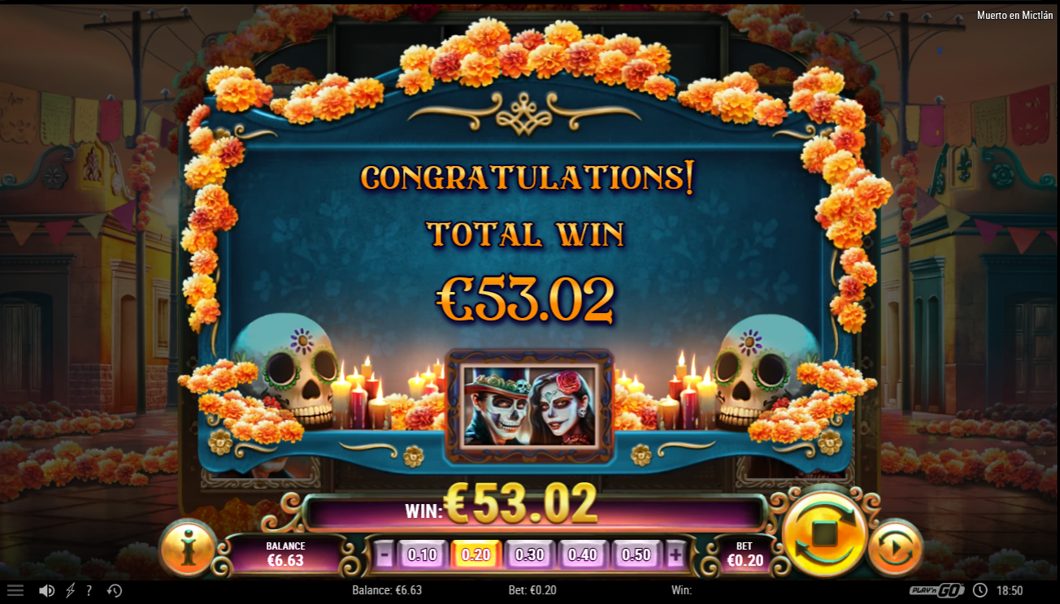 Muerto en Mictlan – LeoVegas (53.02 eur / 0.2 bet) | Miguelson
