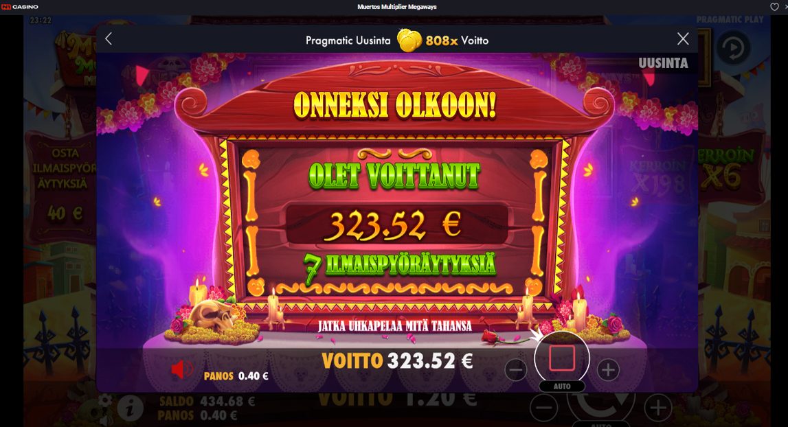 Muertos Multiplier – N1-Casino (323.52 eur / 0.2 bet) | Miguelson